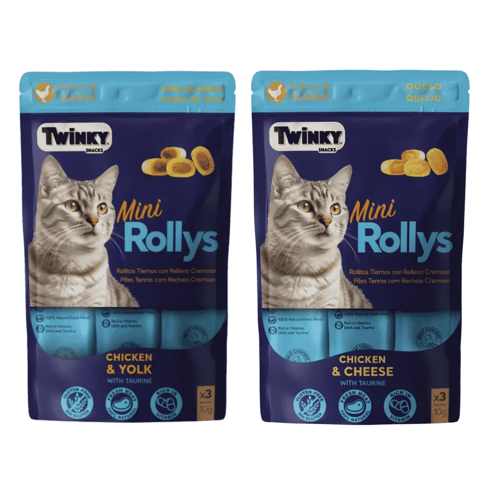 Twinky Mini Rollys Snack para Gatos 3x10 g al mejor precio -Todoanimal.es