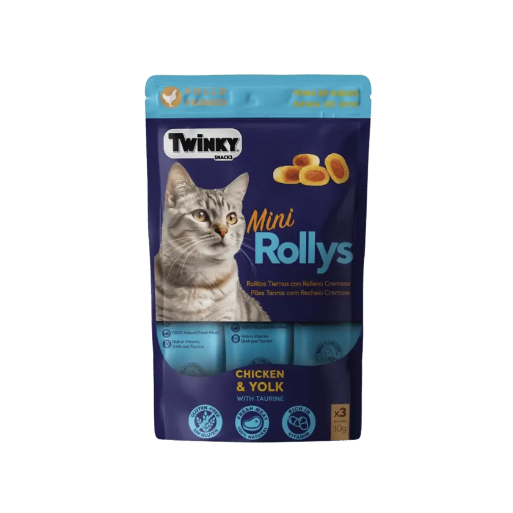 Twinky Mini Rollys Snack para Gatos 3x10 g al mejor precio -Todoanimal.es
