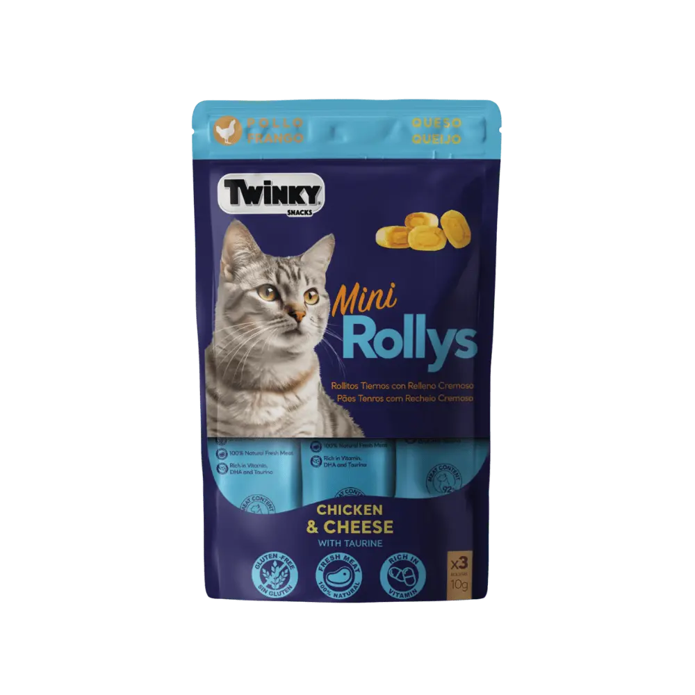 Twinky Mini Rollys Snack para Gatos 3x10 g al mejor precio -Todoanimal.es