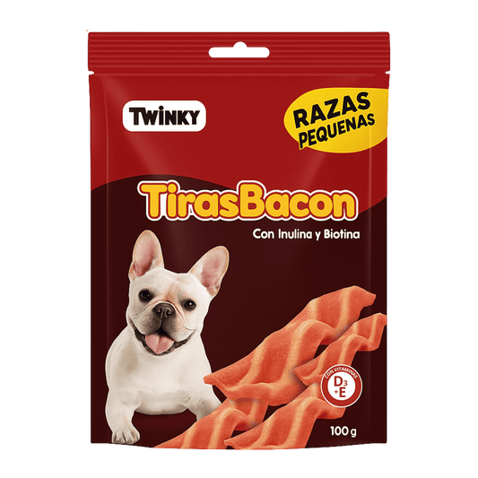 Twinky Snack Tiras Bacon 100 g para Perros al mejor precio -Todoanimal.es