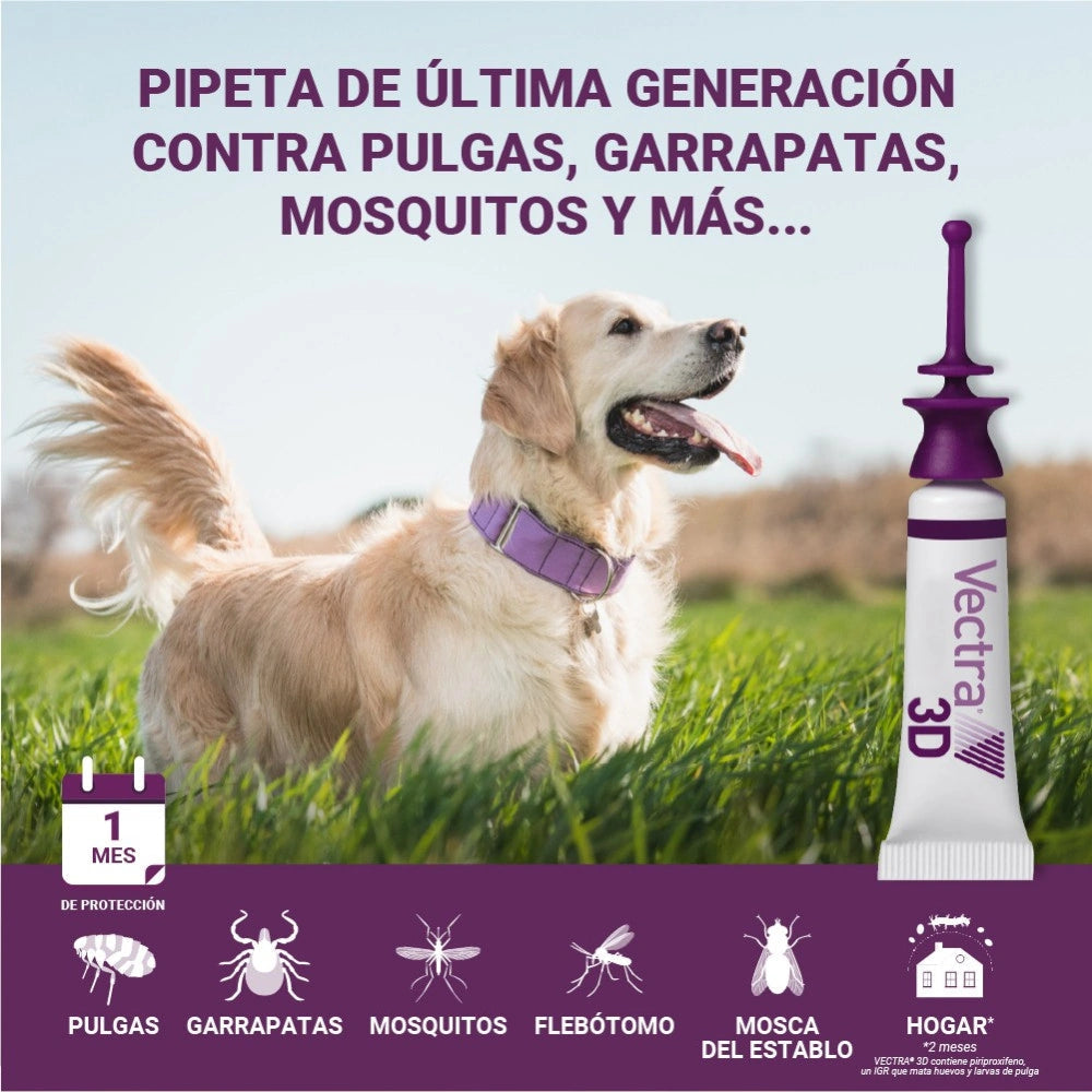Vectra 3D Pipeta Antiparasitaria para Perros al mejor precio -Todoanimal.es