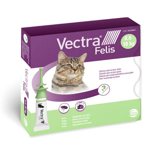 Vectra Gato 0,6-10 kg 3 Pipetas al mejor precio -Todoanimal.es