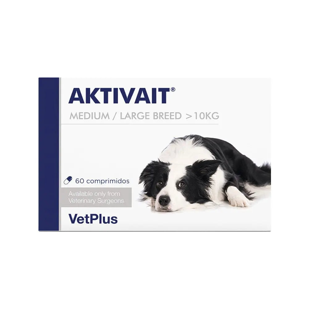 VetPlus Aktivait 60 Comprimidos Complemento Función Cognitiva para Perros al mejor precio -Todoanimal.es