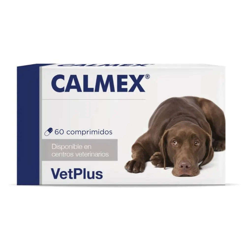 VetPlus Calmex 60 Comprimidos Relajante Natural Complemento Control Estrés y Ansiedad en Perros al mejor precio -Todoanimal.es