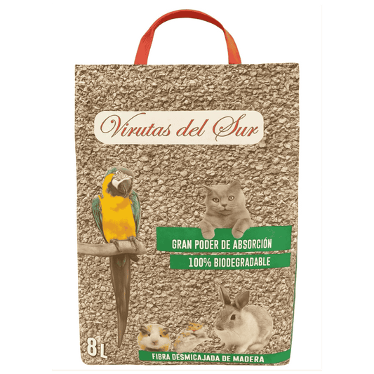 Virutas del Sur Pellets Madera Desmigajado 8L al mejor precio -Todoanimal.es