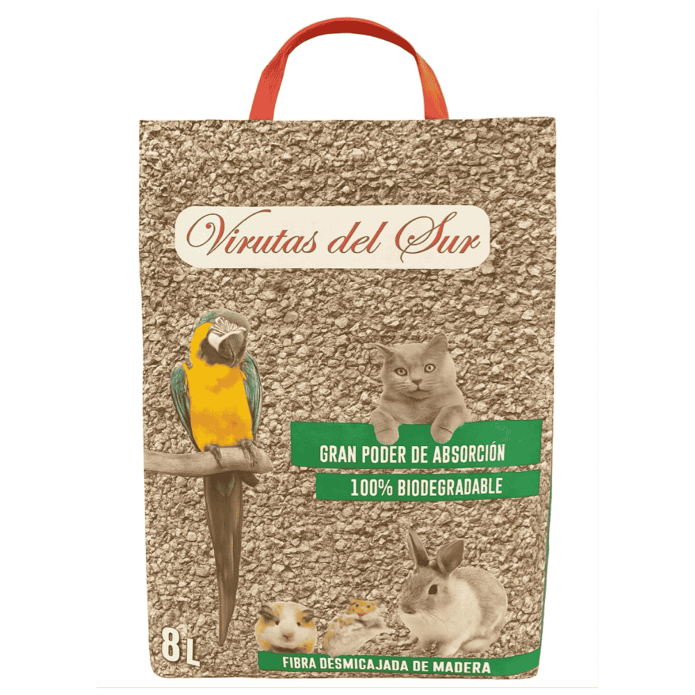 Virutas del Sur Pellets Madera Desmigajado 8L al mejor precio -Todoanimal.es