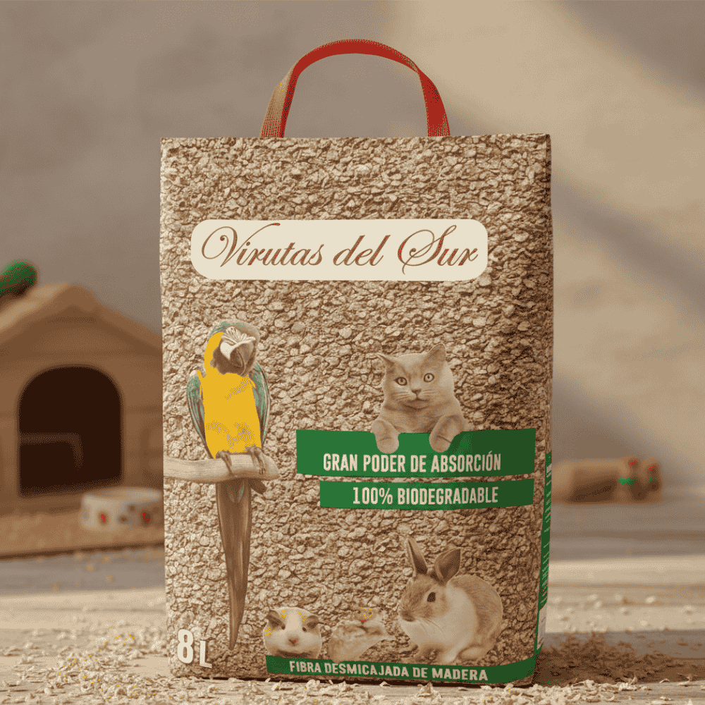 Virutas del Sur Pellets Madera Desmigajado 8L al mejor precio -Todoanimal.es