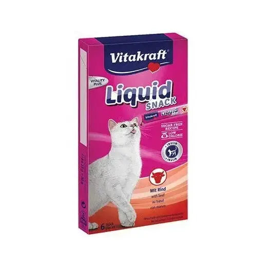 Vitakraft Cat Liquid Snack Ternera Con Inulina 90Gr Todoanimal.es