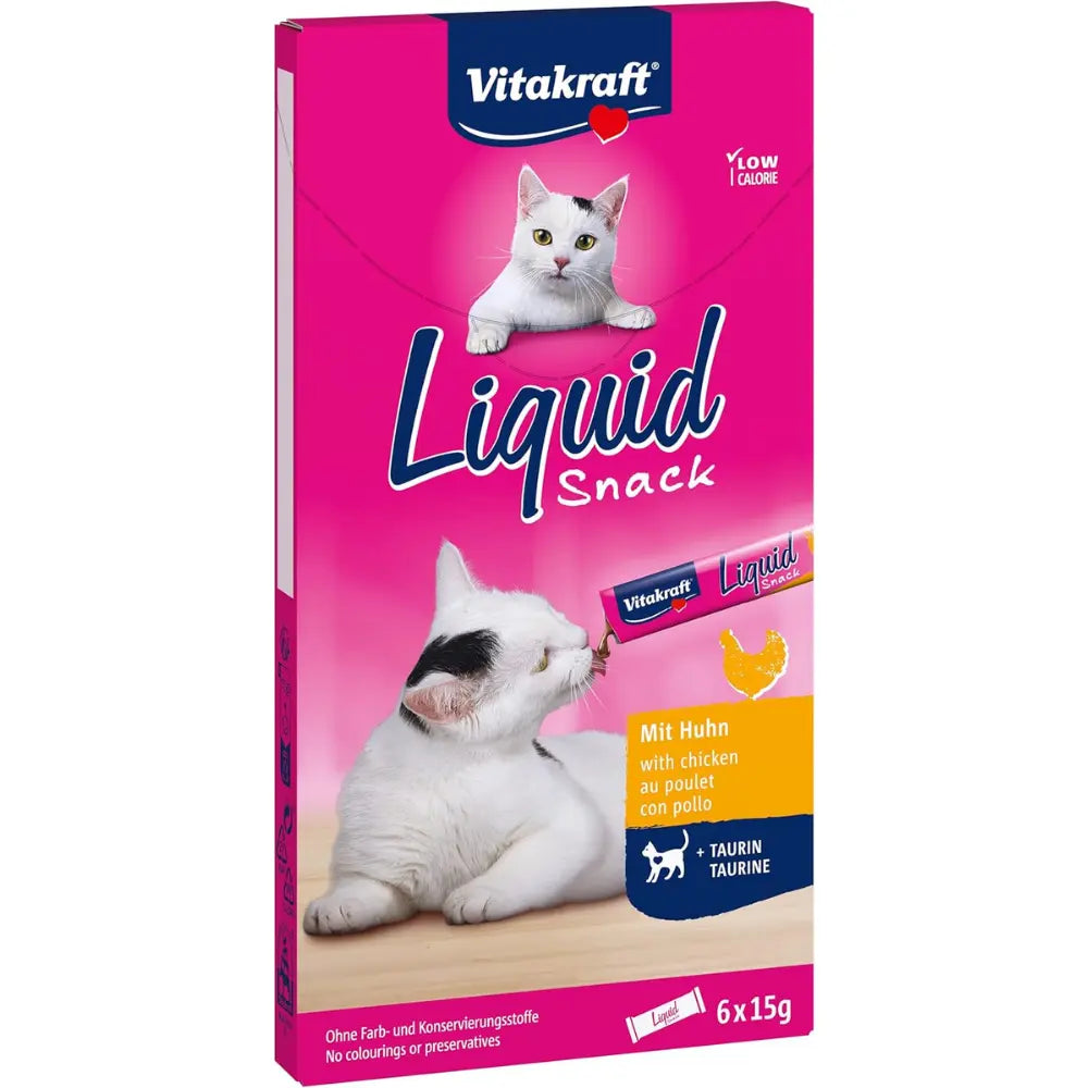 Vitakraft Cat Liquid Snacks Pollo con Taurina 90 g al mejor precio -Todoanimal.es