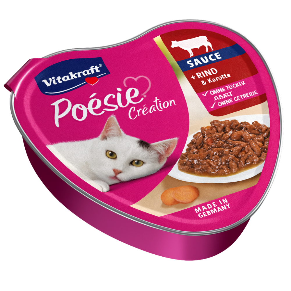 Vitakraft Cat Poesie En Salsa 85 g Ternera y Zanahoria al mejor precio -Todoanimal.es