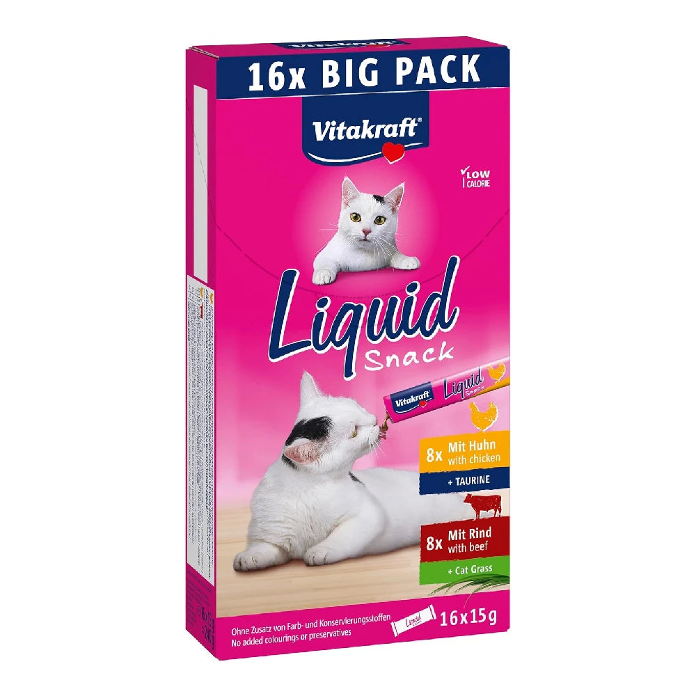 Vitakraft Liquid Snack para Gatos Multipack 16x15 g al mejor precio -Todoanimal.es