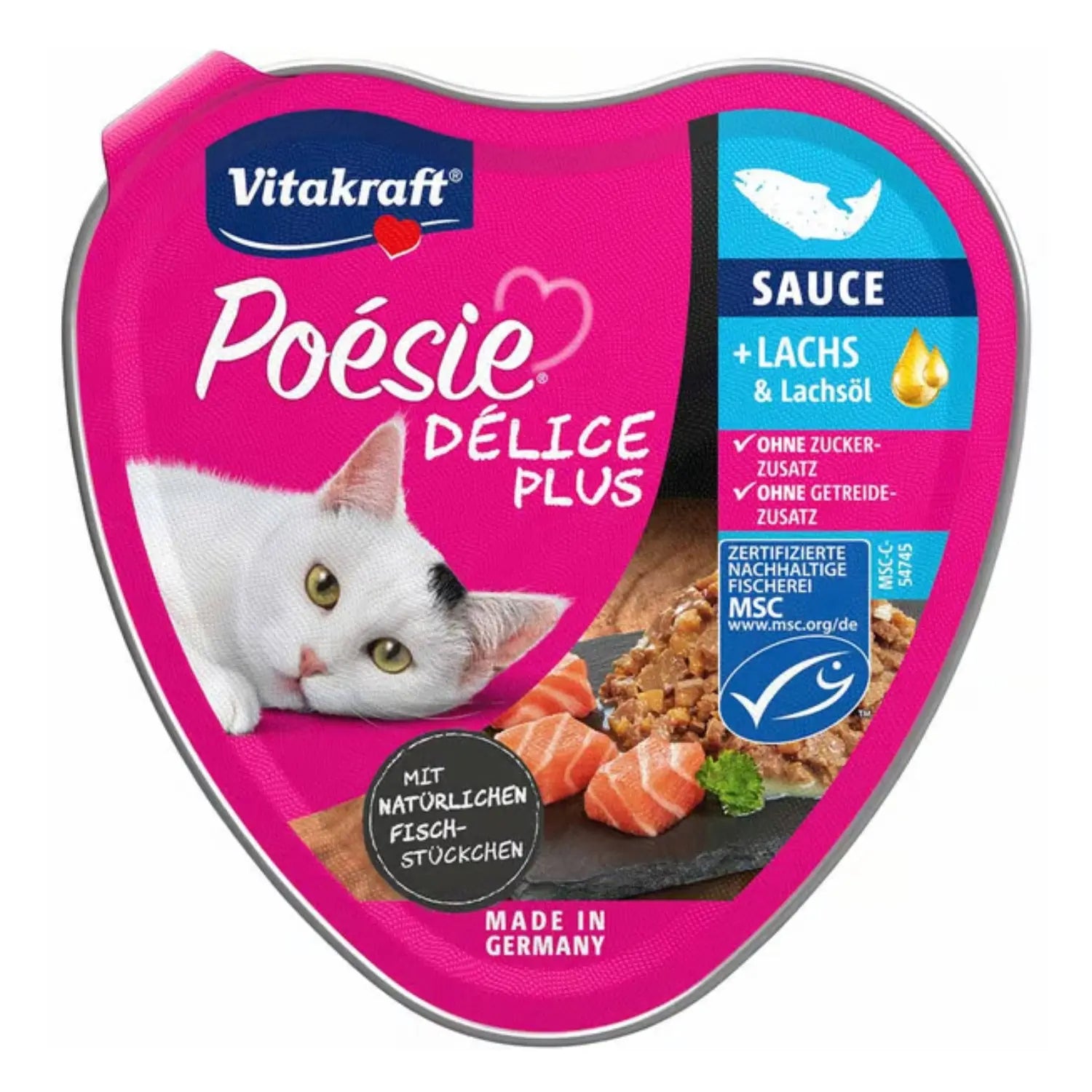 Vitakraft Poesie Delice Plus con aceite de salmón 85gr VITAKRAFT