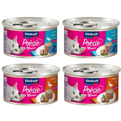 Vitakraft Poesie Mousse Pack 4x85 g Comida Húmeda para Gatos al mejor precio -Todoanimal.es
