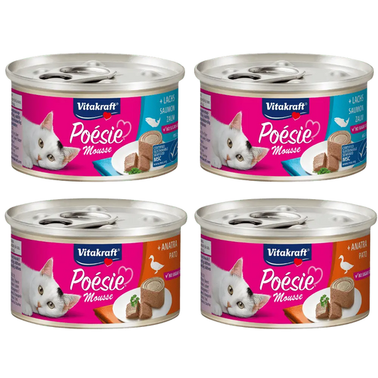 Vitakraft Poesie Mousse Pack 4x85 g Comida Húmeda para Gatos al mejor precio -Todoanimal.es