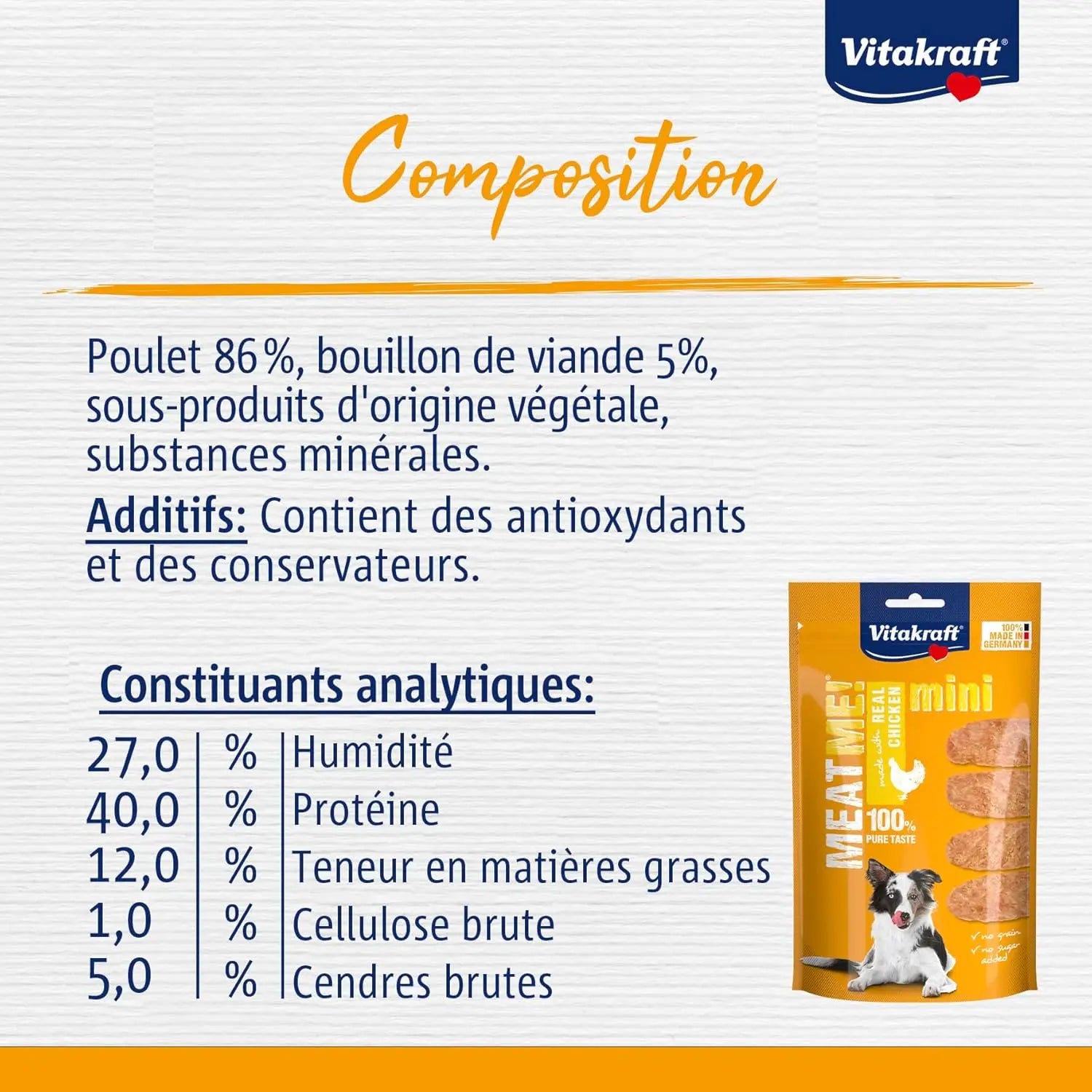 Vitakraft Snack MEAT ME Pollo Mini 60gr VITAKRAFT