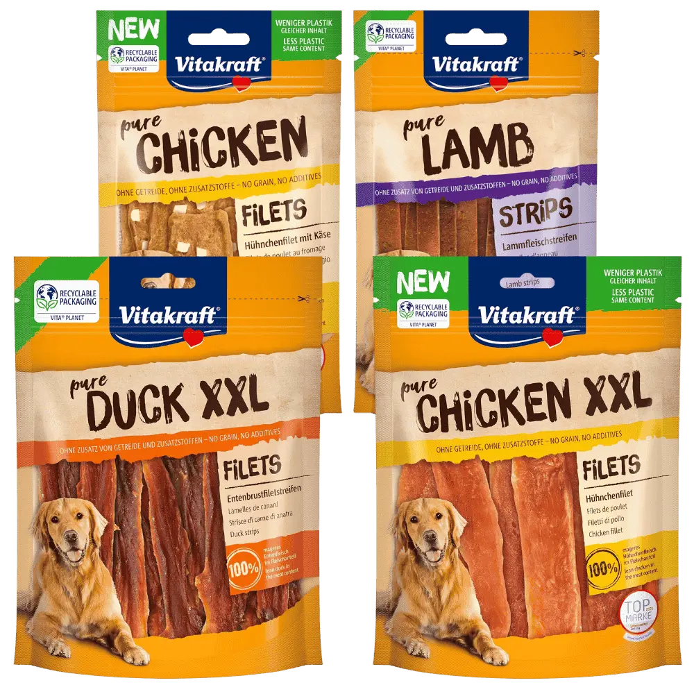 Vitakraft Snack Puro Tiras para Perros | Distintos Sabores al mejor precio -Todoanimal.es