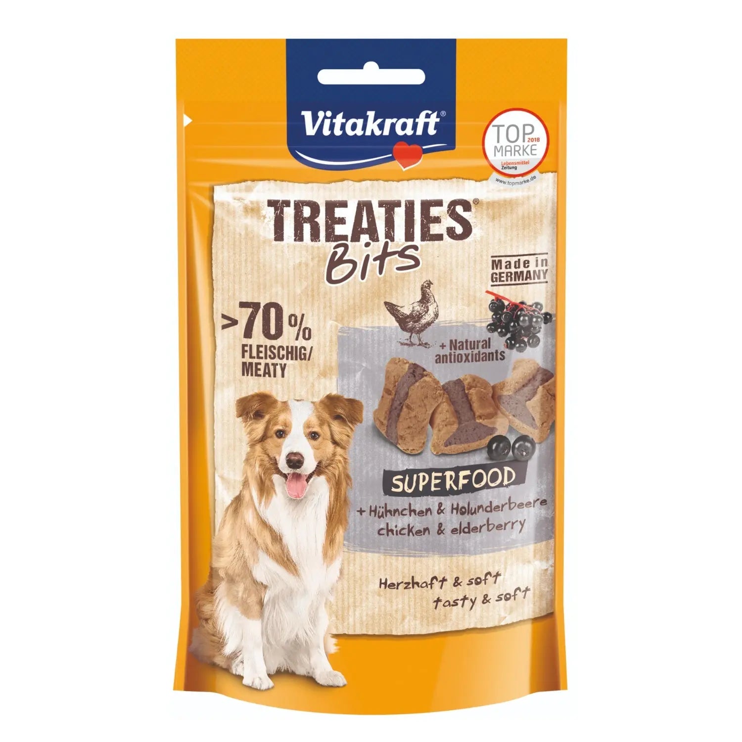 Vitakraft Snack Treaties Bits Superfood+ Pollo con Bayas de Sauco 100gr VITAKRAFT