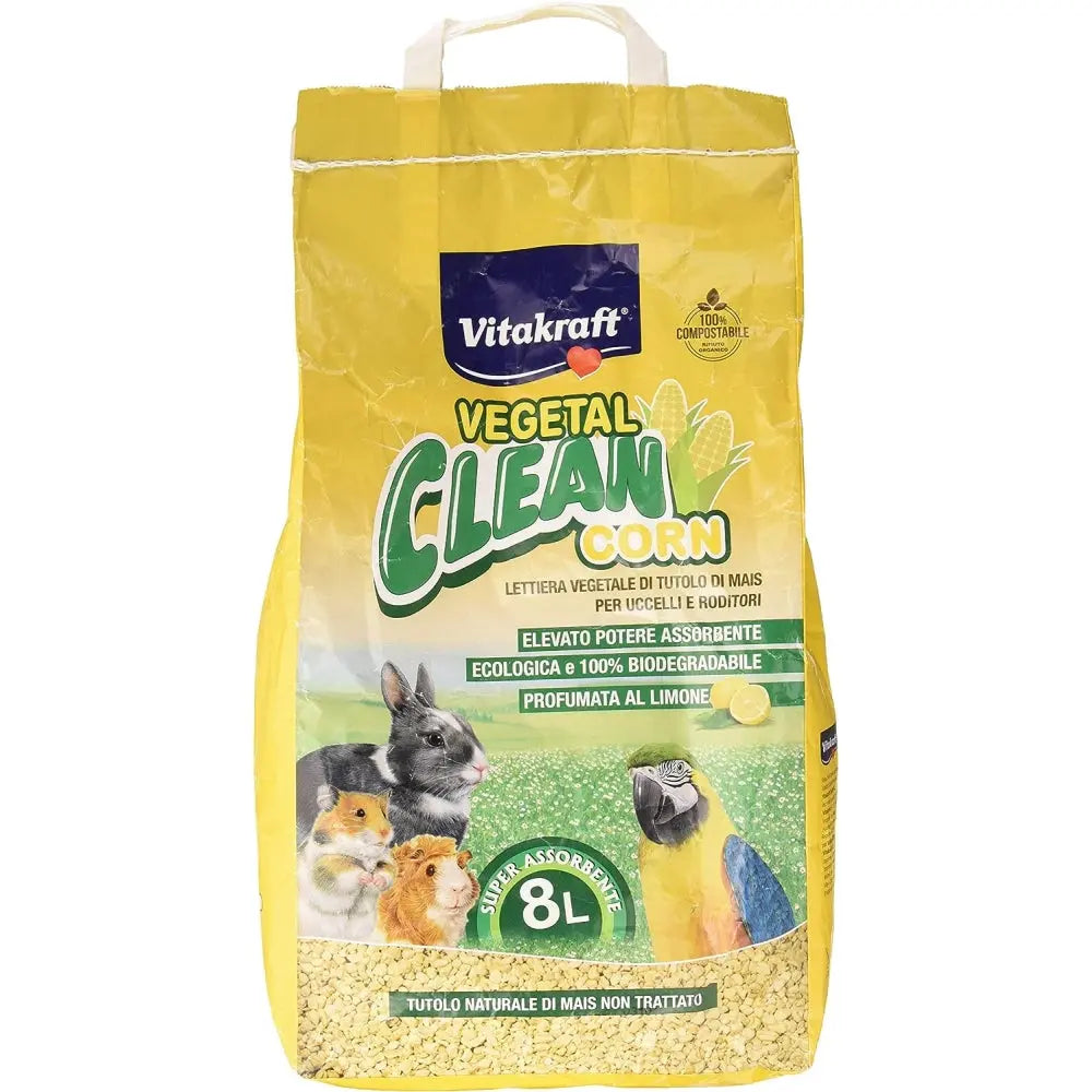 Vitakraft Vegetal Clean Corn - Lecho de Maíz 8L para Roedores VITAKRAFT