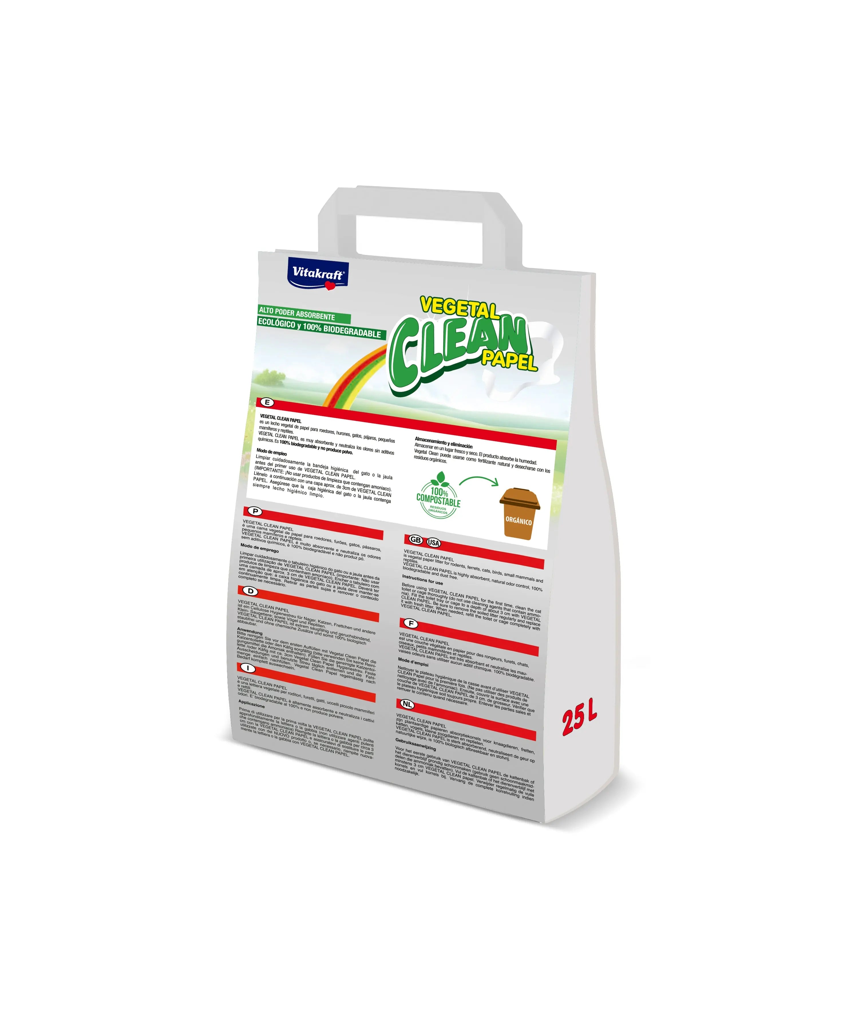 Vitakraft Vegetal Clean Lecho Papel VITAKRAFT