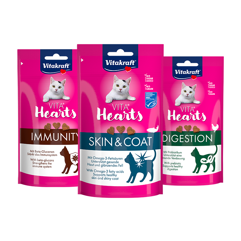 Vitakraft Vita Hearts 40 g Snacks Funcionales para Gatos al mejor precio -Todoanimal.es