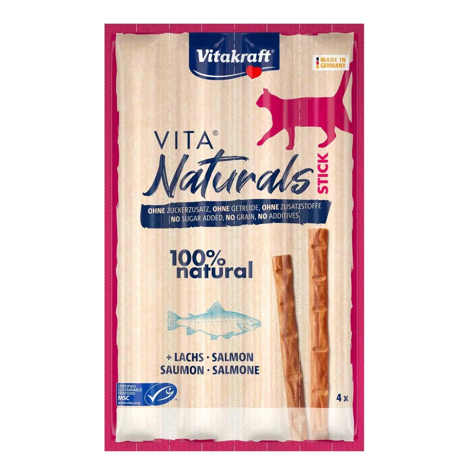 Vitakraft Vita Naturals Cat Stick Pack 4x5gr Grain Free VITAKRAFT