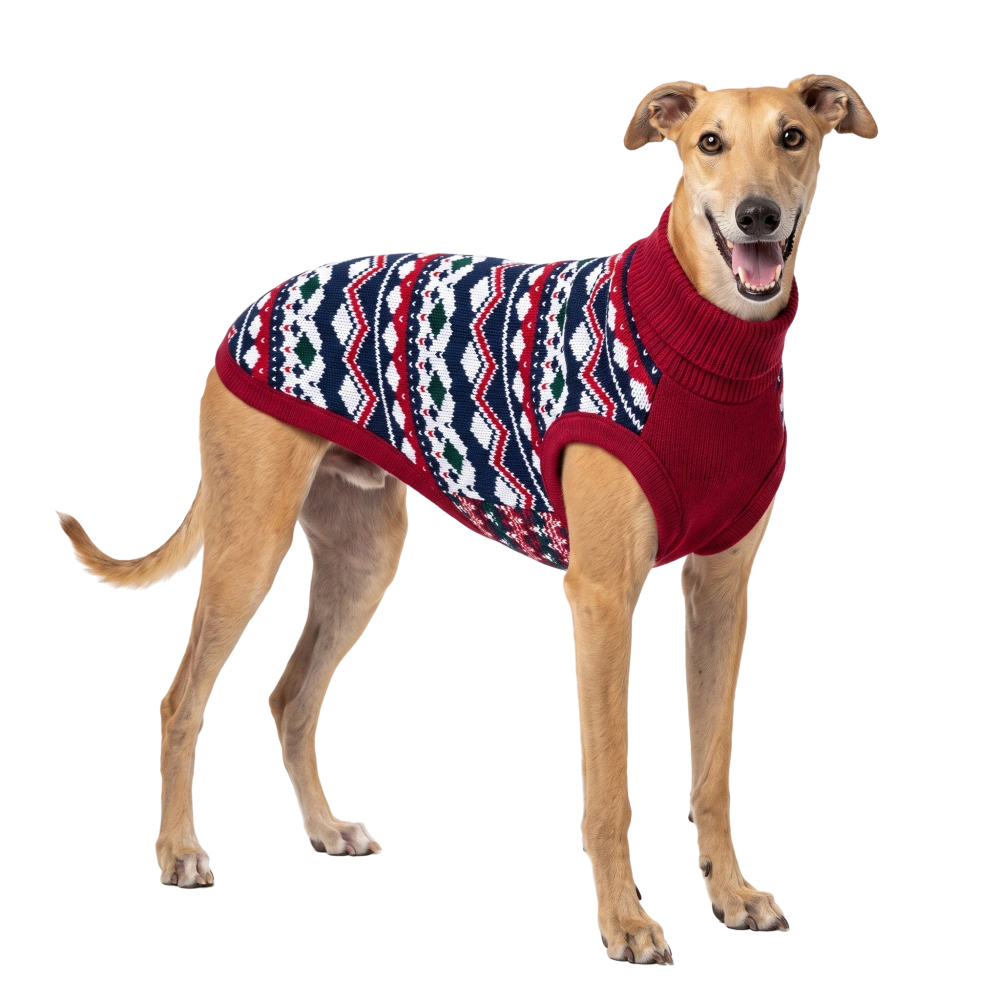 Welova Jersey de Punto Geométrico Azul para Perros al mejor precio -Todoanimal.es