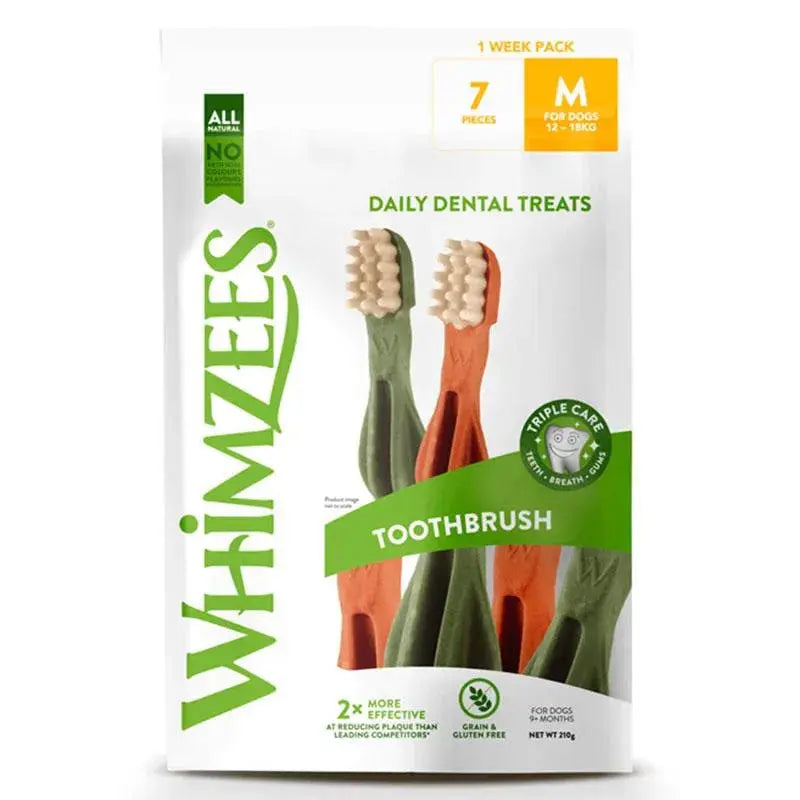 Whimzees Cepillo M Bolsa 7Pzas 210Gr WHIMZEES
