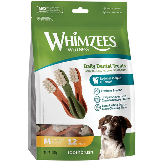 Whimzees Cepillo Mix Bolsa 360 g al mejor precio -Todoanimal.es
