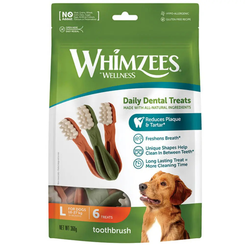 Whimzees Cepillo Mix Bolsa 360 g al mejor precio -Todoanimal.es