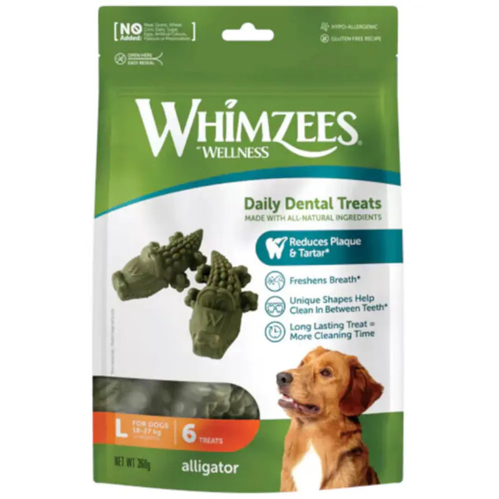 Whimzees Cocodrilo Mix Bolsa 360 g al mejor precio -Todoanimal.es