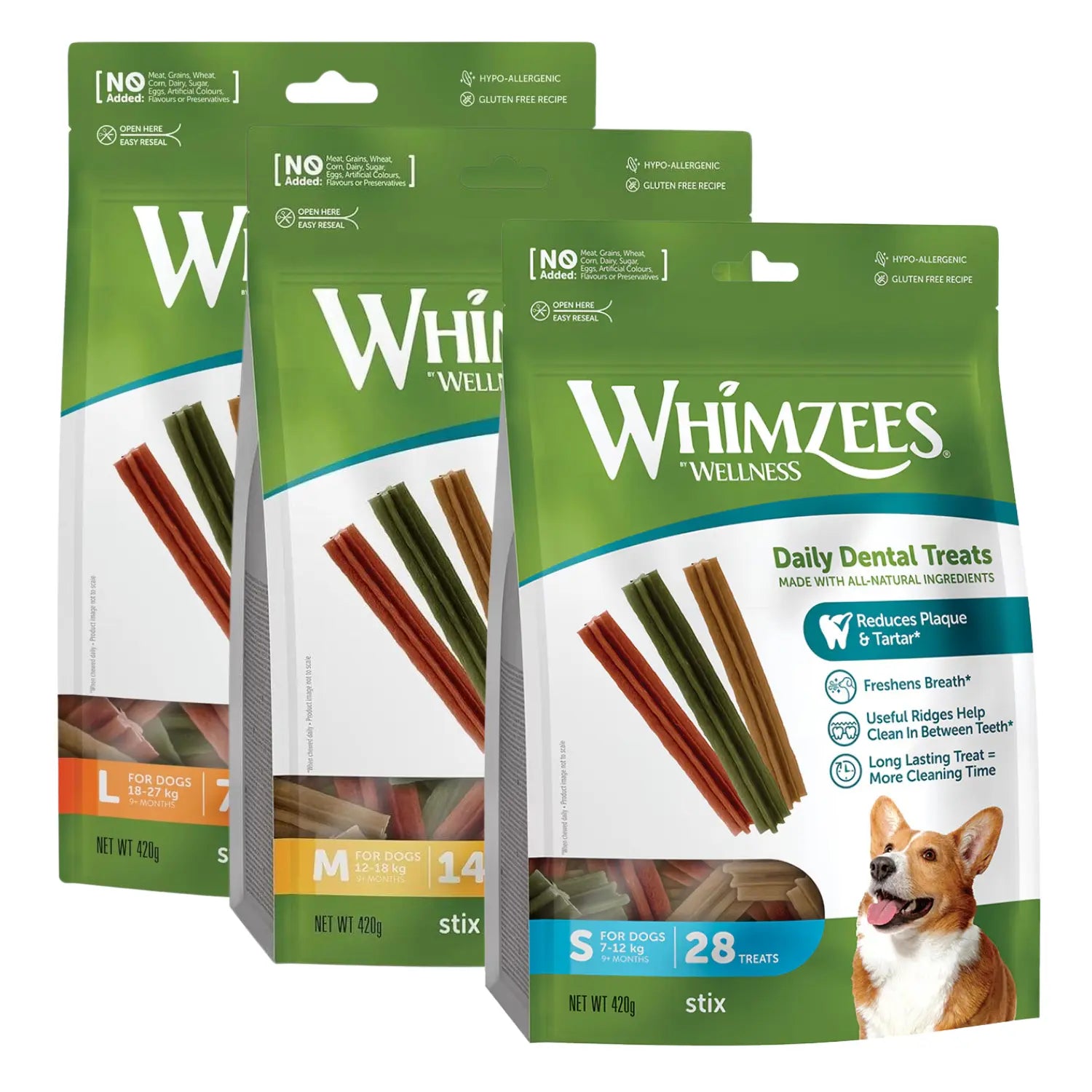 Whimzees Hueso Estrella Mix Bolsa 420g WHIMZEES