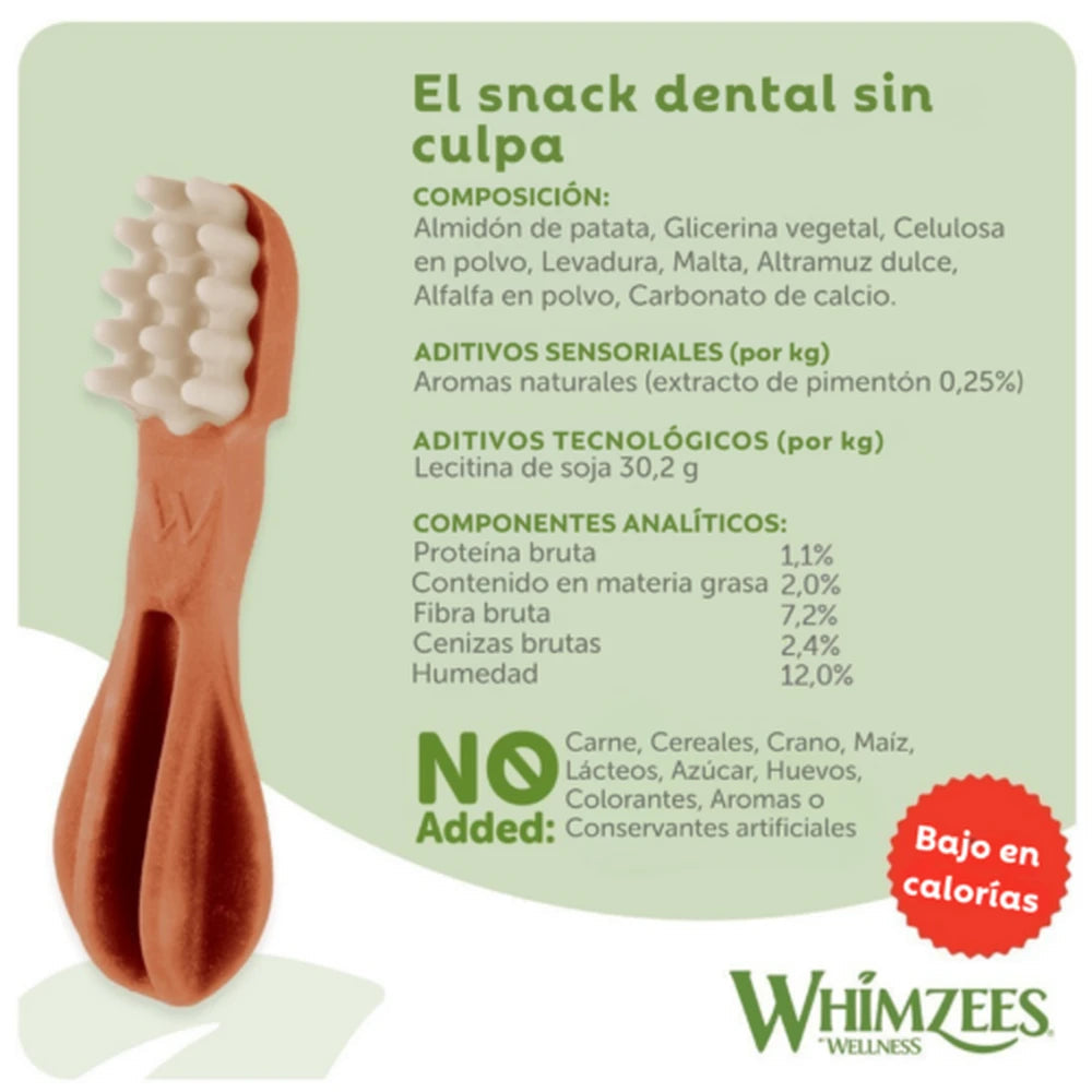 Whimzees Toothbrush Cepillo de Dientes Snack Dental para Perros al mejor precio -Todoanimal.es