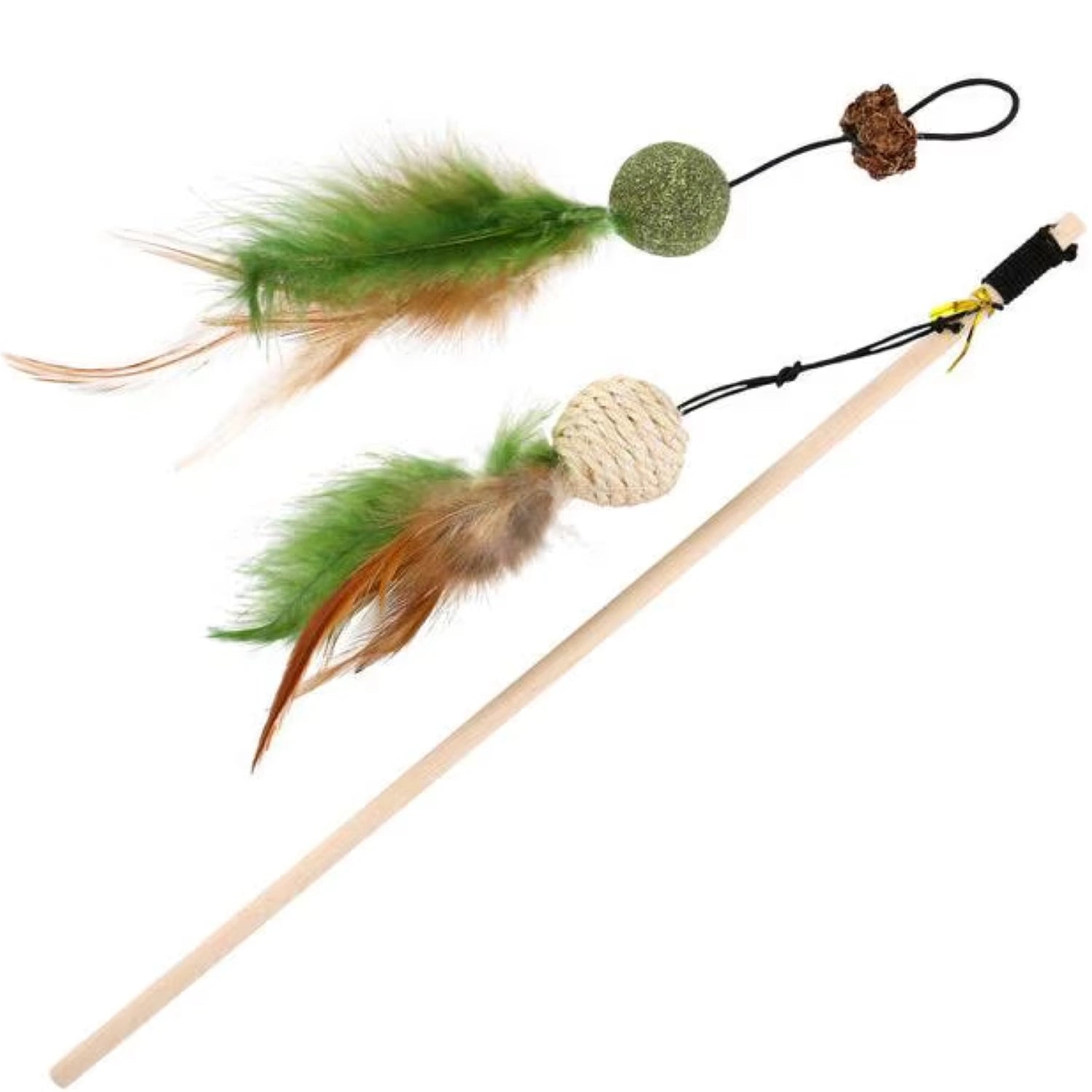 Wouapy Caña de Pescar Juguete para Gatos (Pack 2 Juegos) al mejor precio -Todoanimal.es