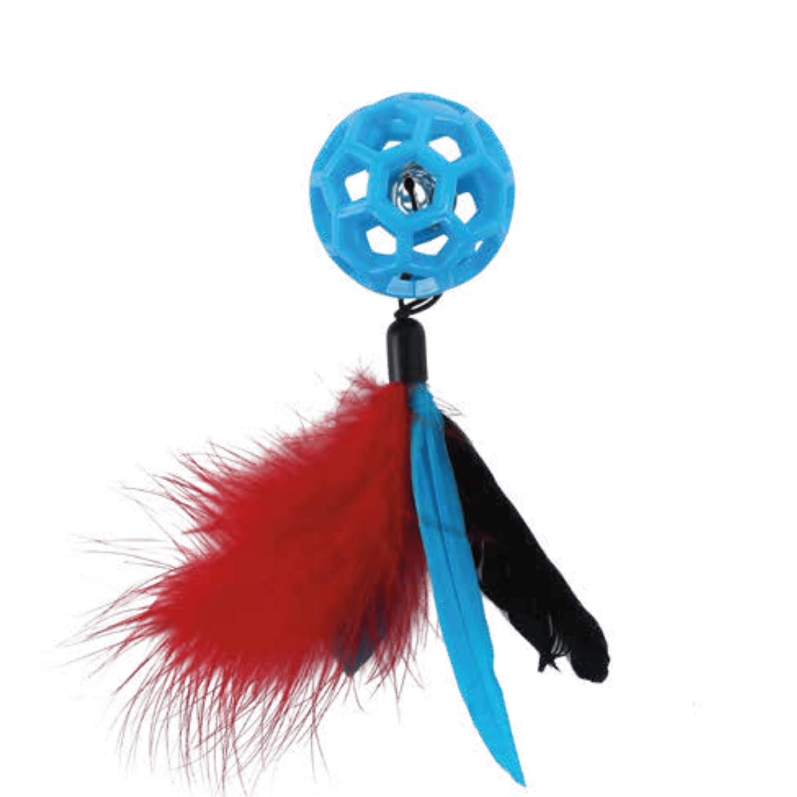 Wouapy Pelota TPR con Cola de Pluma Juguete para Gatos al mejor precio -Todoanimal.es
