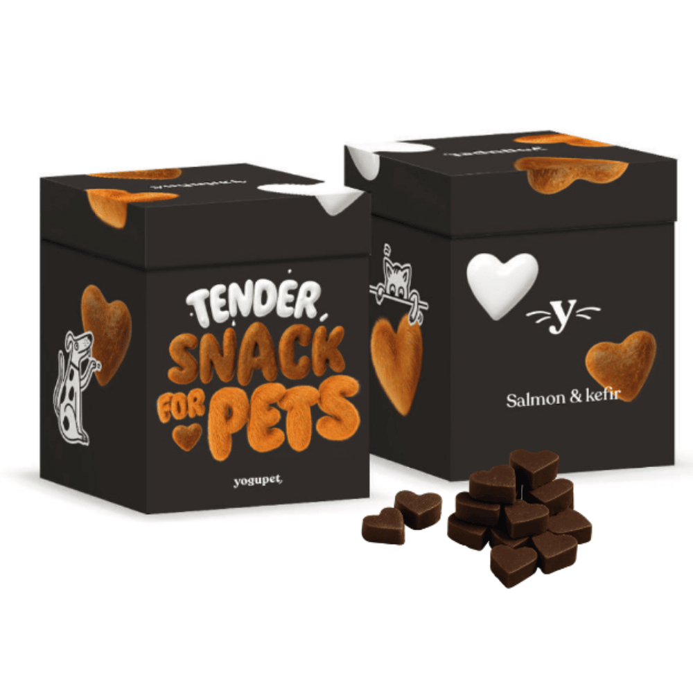 Yogupet Navidad Black Box Snacks Semihúmedos con Salmón y Kéfir para Perros y Gatos al mejor precio -Todoanimal.es