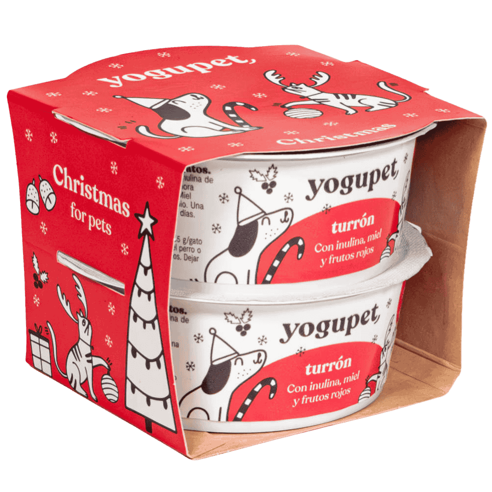 Yogupet Navidad Pack 2xYogur Turrón para Perros y Gatos 110 g al mejor precio -Todoanimal.es