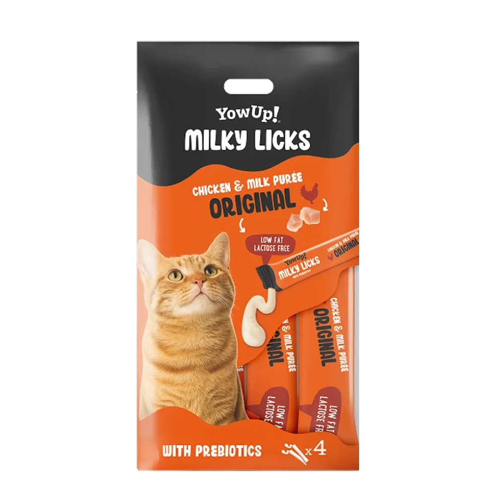 YowUp Milky Licks Pollo y Gambas Snack Líquido para Gatos al mejor precio -Todoanimal.es