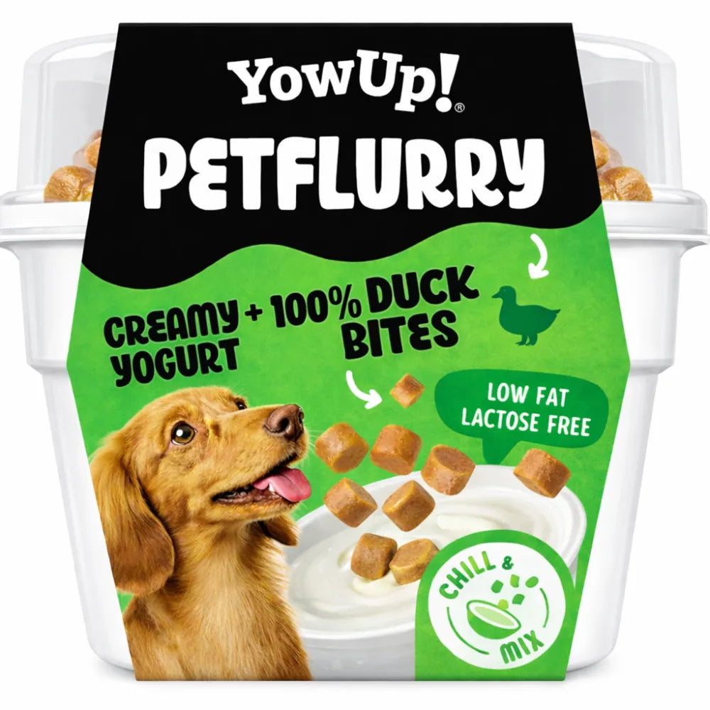 YowUp Petflurry Yogurt con Toppings de Pato para Perros Chill & Mix 125 g al mejor precio -Todoanimal.es