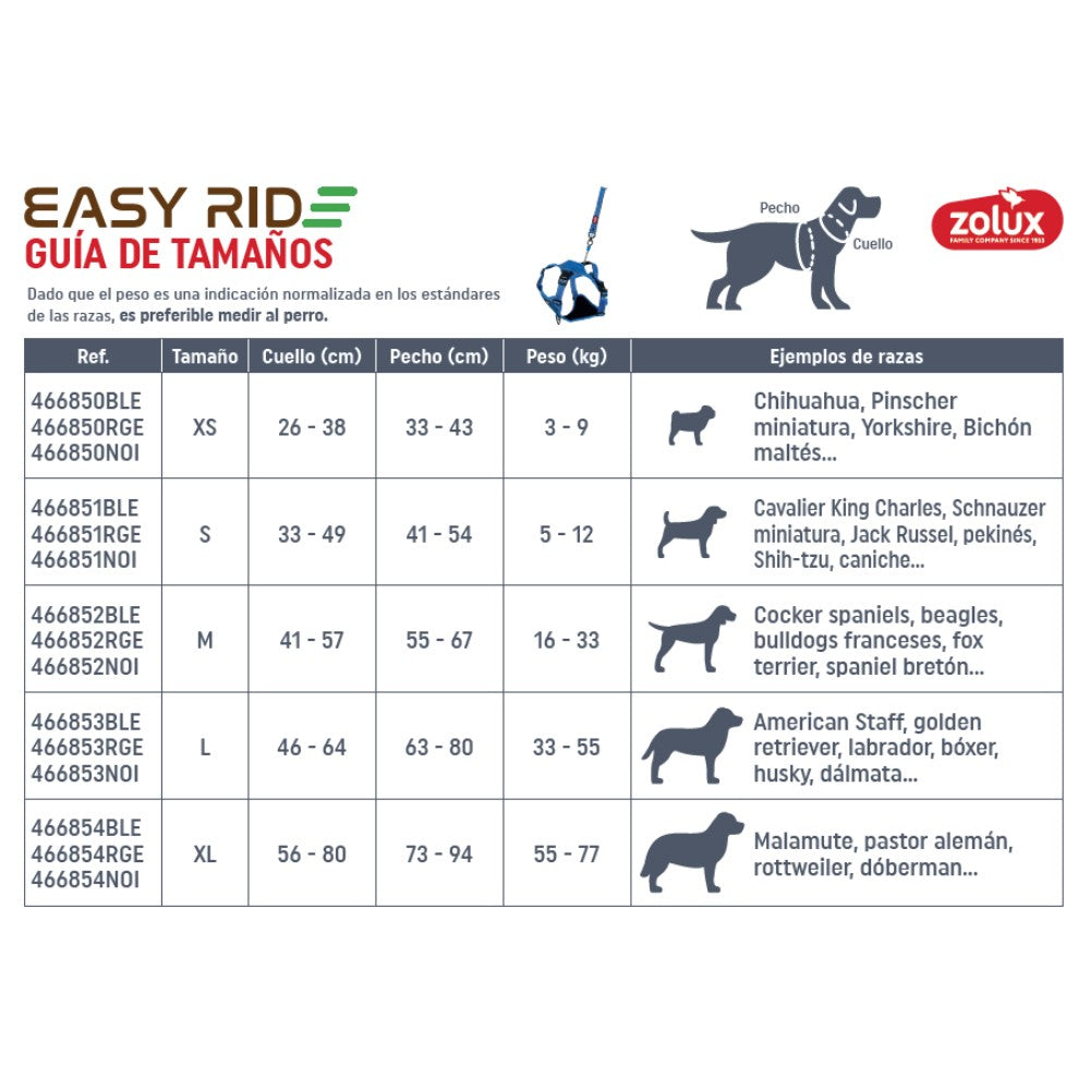 Zolux Arnés EasyRide con Correa Retráctil para Perros al mejor precio -Todoanimal.es