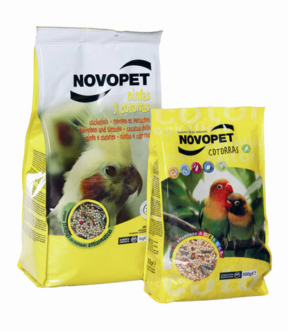 ALIMENTO COTORRAS 500GRS.NOVOPET