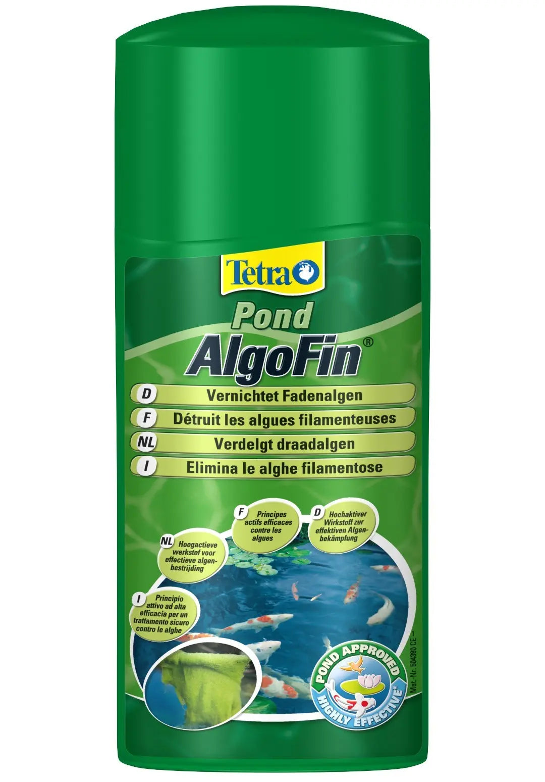 TETRA POND ALGOFIN 500ML ELIMINA ALGAS DE ESTANQUE
