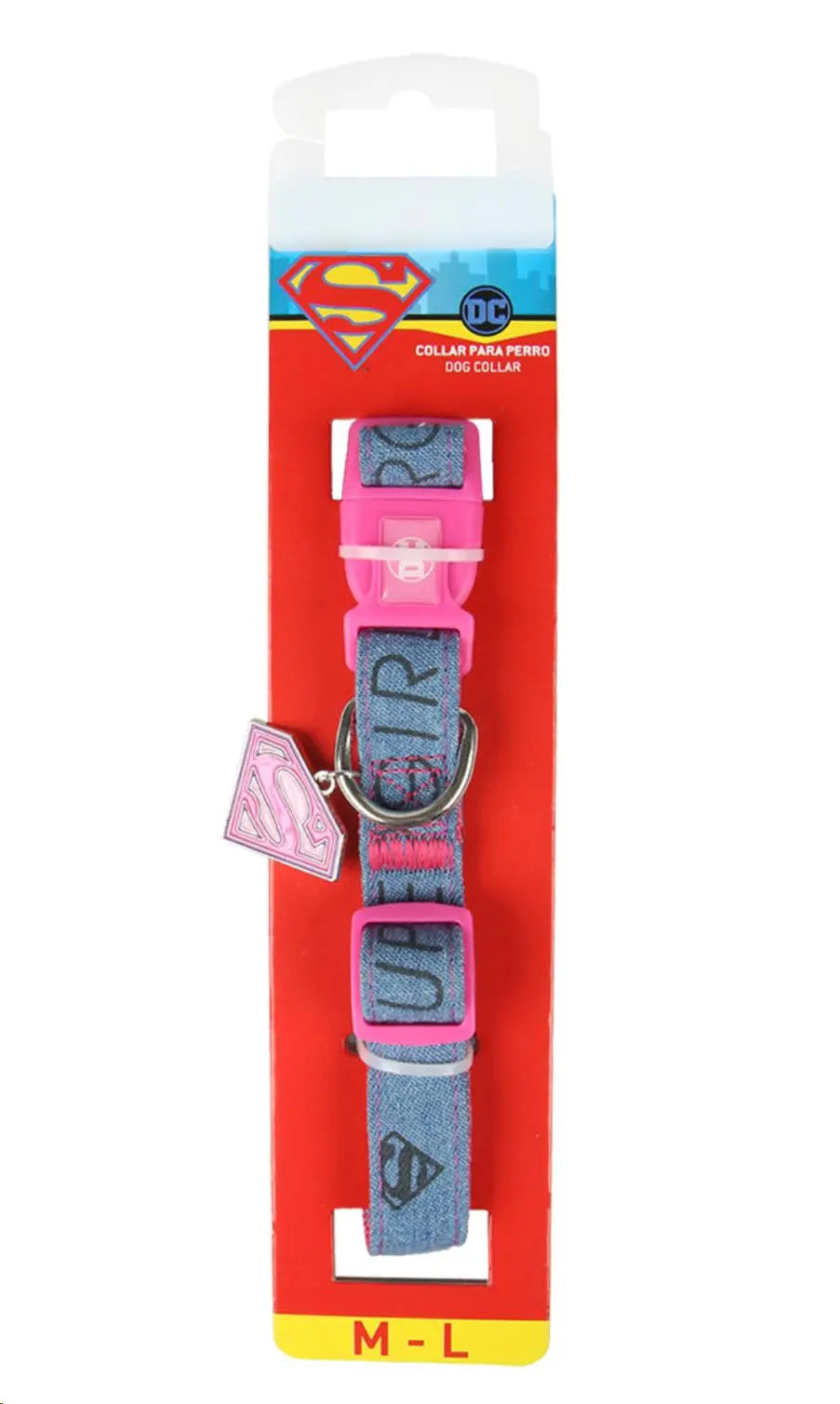 COLLAR PARA PERROS M-L SUPERGIRL  35-55CM / ANCHO: 20MM