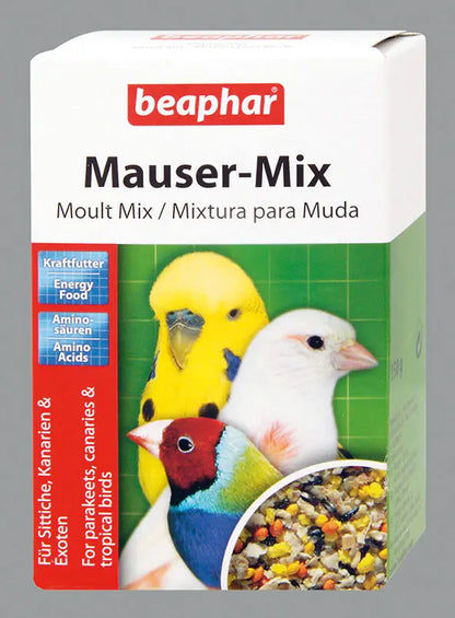 BEAPHAR MAUSER-MIX  MIXTURA PARA MUDA DE PLUMAS 150 g