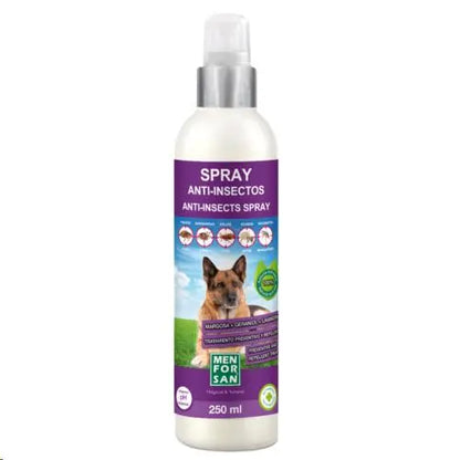 MENFORSAN SPRAY ANTIINSECTOS PERRO (margosa, geraniol y lavandino) 250ML