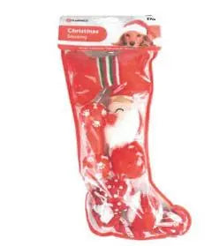 FLAMINGO NAVIDAD CALCETIN JUGUETES PERRO ROJO