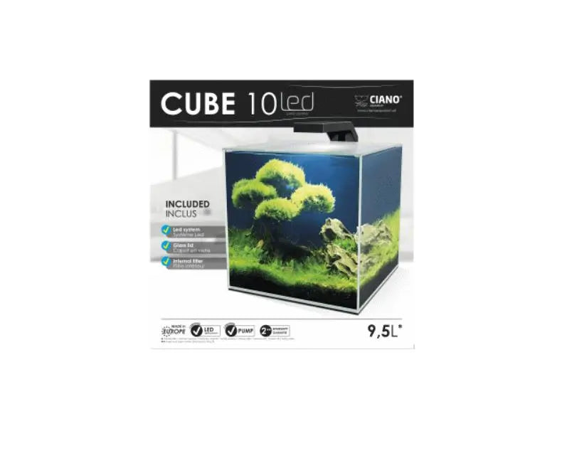 ACUARIO CUBE AQUA 10L LED CIANO