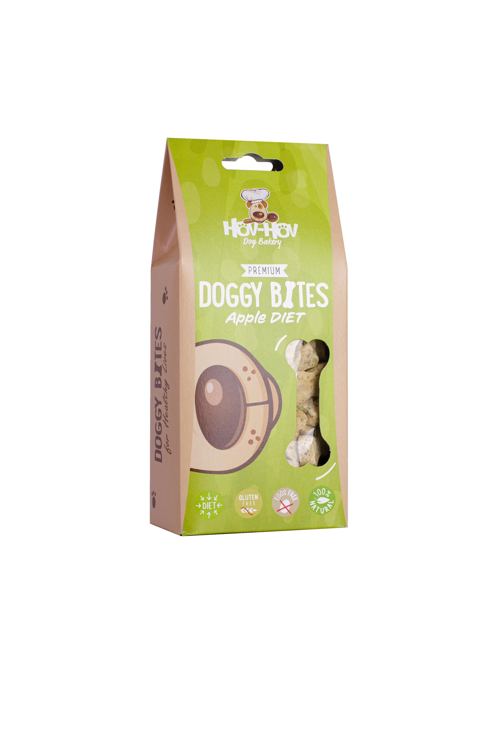 GALLETAS NATURALES DOGGY BITES 150GR APPLE DIET(manzana light)