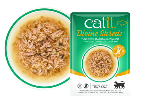 Catit Divine Shreds,Atún/Dorada&Wakame,75g Pouch