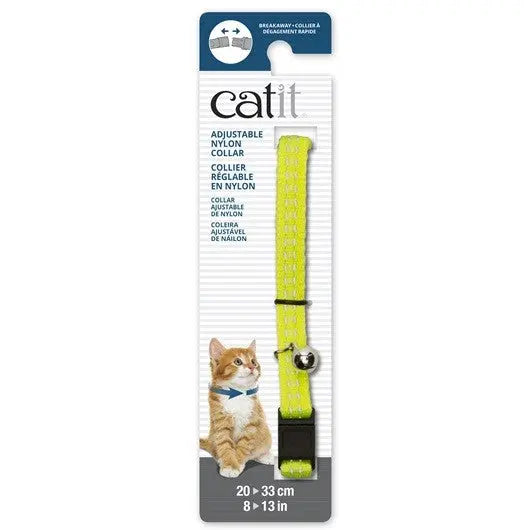 Catit Collar Nylon Ajus. Reflective, Amarillo, 20-