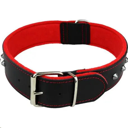 COLLAR FORNITURA CUERO CHOPPERS ROJO/NEGRO 55X4CM ARPPE